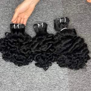 Rizo birmano CLIP INS Hair Virgin Vietnam Hair Bundles 100 Virgin Hair Bundles para mujeres negras - Product Image 4