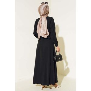 Side <b>Covered</b> Button <b>Dress</b> Black - Product Image 3