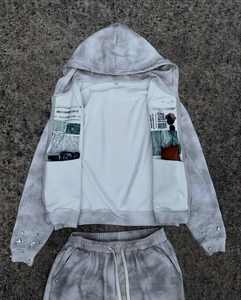 ชุดวอร์มสำหรับผู้ชายแบบระบายอากาศได้ดีชุดวอร์มสำหรับผู้ชายทำจากผ้าฝ้ายออกแบบโลโก้ตามสั่ง - Product Image 4