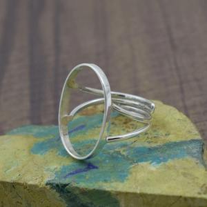 แหวนเงินแท้ 925 แบบเปิดด้านหลัง สำหรับใส่พลอยทรงสามเหลี่ยม ขนาด 4x6 มม. x 20x30 มม. สำหรับงาน DIY อุปกรณ์ทำเครื่องประดับ - Product Image 6