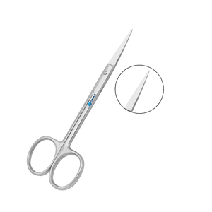 Ciseaux de manucure professionnels en acier inoxydable lame droite ciseaux à cuticules longue poignée ciseaux à sourcils pour ongles, cils - Product Image 1