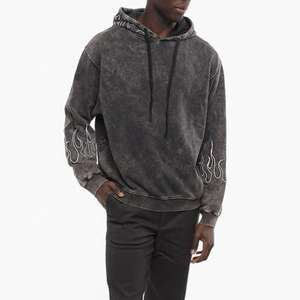 Custom Acid Wash Hoodie Bleach Washed Oversized Fit Sudadera para hombres y mujeres en Urban Vintage Street Style - Product Image 3