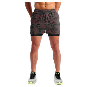 Short de fitness double couche pour homme Short de sport 2 en 1 pour le fitness et l'entraînement, séchage rapide, jogging, été - Product Image 5