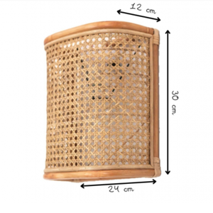 Grandes ofertas: lujosas luces colgantes de pared de ratán rectangulares hechas a mano de Vietnam decorativas | Luces colgantes en 2024 - Product Image 2