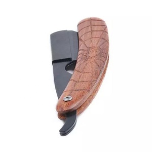 Zecharay INDUSTRIES-maquinilla de afeitar con mango de madera, mango de corte de garganta, profesional, de borde recto, para peluquero - Product Image 4