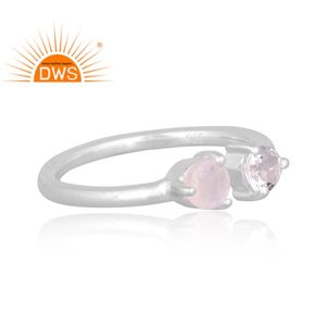 แหวนพลอยสีรุ้งดวงจันทร์ธรรมชาติเงินสเตอร์ลิงและอัญมณีสีฟ้าแบบปรับได้ผู้ผลิตเครื่องประดับตามต้องการ - Product Image 3