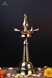 Bon thème à la mode laiton Diya pour Puja lampe à huile Lotus forme Deepak pour Pooja Diwali décoration Kuber Diya - Product Image 5