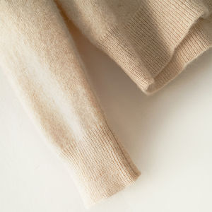 2025 otoño nueva llegada moda señora cuello simulado manga de murciélago tamaño libre suéteres cortos de Mohair - Product Image 5