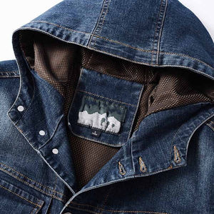 <b>Men's</b> Stylish Jean <b>Jacket</b> Casual Wear OEM Wholesale High Quality <b>Mens</b> Cotton Jeans <b>Jacket</b> Custom <b>Mens</b> <b>Hooded</b> <b>Denim</b> <b>Jacket</b> - Product Image 2