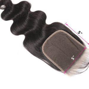 La mejor calidad, 30 pulgadas, longitud estirada, cutícula alineada, 5*5 HD, cierre de encaje, cuerpo transparente fino, extensiones de cabello humano Natural - Product Image 2