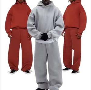 New Style Sweat Suit Fashion Unisex Men Oversized Tracksuit Custom Screen Dtg Print <b>Spray</b> Color Sweatpants and Hoodie <b>Set</b> - Product Image 1