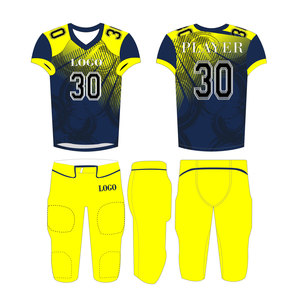 Uniforme de camisetas de fútbol americano sublimación práctica juvenil al por mayor calidad diseño personalizado - Product Image 1