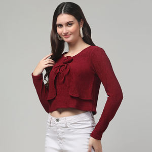 เสื้อครอปแขนสั้นทรงหลวมสำหรับผู้หญิง ออกแบบและพิมพ์ลายตามสั่ง ขายส่งราคาโรงงาน ผลิตตามสั่ง - Product Image 1