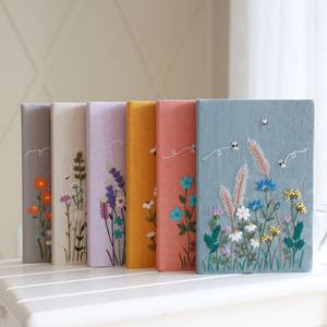 Sổ tay vải lanh bìa cứng thêu hoa tinh xảo LABON, nhật ký sáng tạo, nguồn cảm hứng nghệ thuật, quà tặng độc đáo - Product Image 1