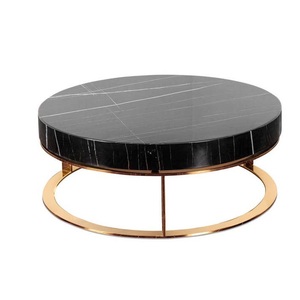 Muebles para el Hogar, Mesa de Centro de Lujo, Decorativa, Nueva, Elegante, con Marco de Forma Especial y Cubierta de Mármol - Product Image 2