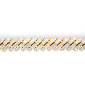 Lujo Hip Hop Mujeres Hombres en S925 joyería fina de plata cadena de eslabones cubanos Esmeralda Moissanite accesorios de diamantes - Product Image 6