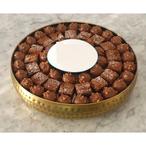 Bol à chocolat décoratif de table islamique festif fait à la main bol en métal argenté et doré de qualité supérieure pour la célébration du Ramadan Eid - Product Image 3