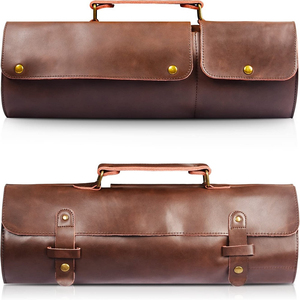 Sac de rangement pour couteaux en cuir de qualité supérieure avec un design durable pour les outils de cuisine, options personnalisables, haute qualité, organisation sécurisée des outils - Product Image 1