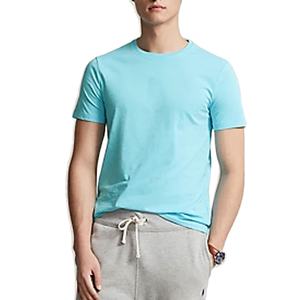 OEM T-shirt grande taille à col rond pour hommes Logo personnalisé graphique T-shirt décontracté en jersey tricoté à séchage rapide 3D basique épaule tombante solide - Product Image 1