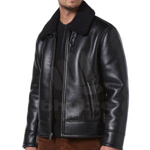 เสื้อแจ็คเก็ตหนังแท้กันน้ำระบายอากาศสำหรับผู้ชายแฟชั่นฤดูหนาว คอตั้ง ปรับแต่งได้ สไตล์ล่าสุด - Product Image 3