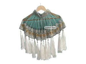 Nhất Bán Ấn Độ Thiết Kế Handmade Đính Cườm Áo Choàng Dân tộc May Mặc Cho Đảng Mặc Bọc Phong Cách Vàng Và Màu Đen - Product Image 4