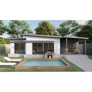 Maison préfabriquée à un étage, espace de vie extérieur confortable pour l'été - Product Image 1