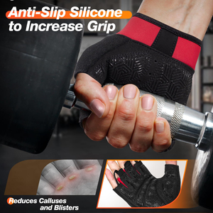 Nuevo diseño de guantes de levantamiento de pesas de neopreno de medio dedo cómodos guantes de entrenamiento de gimnasia de los fabricantes - Product Image 3