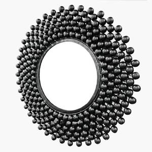 Venta al por mayor espejo de pared de Metal de alta calidad para la decoración del dormitorio del hogar espejos de pared de Metal decorativo Sun Burst espejo de pared dorado - Product Image 2