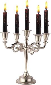 Candelabros de metal antiguos hechos a mano para comedor elegante y decoración de centro de mesa de boda de lujo - Product Image 4