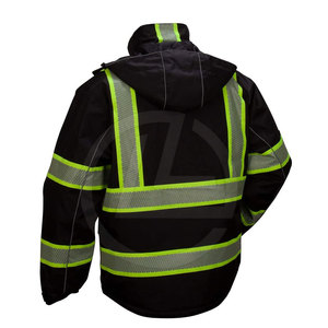 Veste de travail en toile pour hommes avec design utilitaire et veste de travail lourde pour hommes avec fermeture à glissière sur le devant - Product Image 4