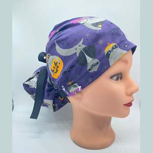 Gorra de fregado con lazo en la espalda de alta calidad, impresión personalizada, precio al por mayor, sombreros OEM, gorras de fregado médico dentales elásticas ajustables, sombrero - Product Image 2