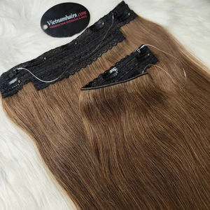 2025 Hot Selling High Quality 100% Raw Vietnam Vietnamese <b>Hair</b> Extensions for <b>Halo</b> Cuticle Wave Curl Remy <b>Hair</b> Bundle Straight - Product Image 1