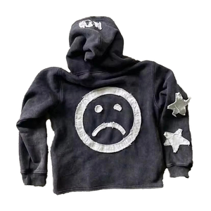 Sweat-shirts d'hiver en molleton 100% coton poids lourd pour hommes, logo brodé personnalisé, 400 500 g/m², épais, unisexe, surdimensionné - Product Image 6