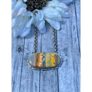 Collier vintage tendance Eddie Secatero en agate, argent sterling, diamant et perle, serti clos, plaqué rhodium, chaînes pour fiançailles - Product Image 1
