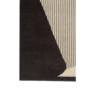 Alfombra de Lana Anudada a Mano Aiwl-3067, Color Marfil, Área Grande, Rectangular 9x12, Diseño Geométrico Tipo Rompecabezas Tabriz, para el Hogar, Sala de Estar, Pasillo - Product Image 4