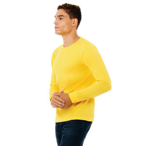 52% Airlume – T-Shirt manches longues en coton peigné et anneau, 48% Poly 32 simple, 4.2 oz or, unisexe, résistant, CVC - Product Image 2