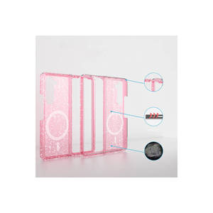 Funda de Silicona Transparente con Purpurina Rosa, Compatible con Magsafe, para Samsung Galaxy Z Fold 6, Allstar 7 Plus, 11 Pro, XR - Product Image 5