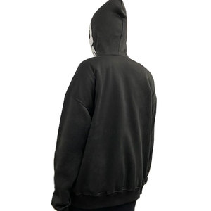 Pakistan Manufacturer's Men's Winter Oversized Pullover Hoodie Thick Fleece Cotton/Polyester Solid 3D Rhinestone Print - Product Image 3