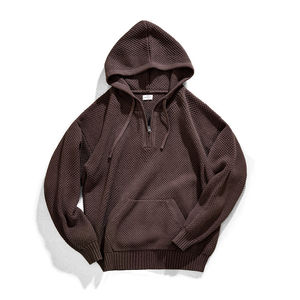 Sudaderas Personalizadas para Hombre, Tejido Waffle, Material de Algodón y Acrílico de Alta Calidad, Media Cremallera y Estilo con Capucha, Características Transpirables - Product Image 6