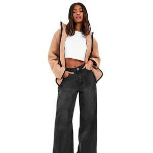 Nouvelle conception OEM, vente en gros, vêtements d'hiver personnalisés, veste chaude pour femmes avec fermeture éclair intégrale et col, style décontracté - Product Image 2