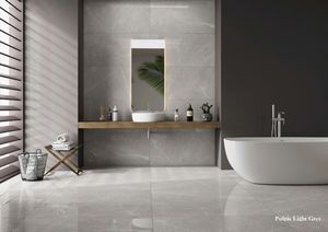 Carrelage d'intérieur en porcelaine émaillée moderne design italien PULPIS GRIS CLAIR antidérapant antibactérien pour hôtel villa école - Product Image 3