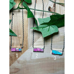 Steve Francisco Cotton <b>Candy</b> Mohave & Sterling Silver <b>Necklace</b> for Gift Occasions - Product Image 1