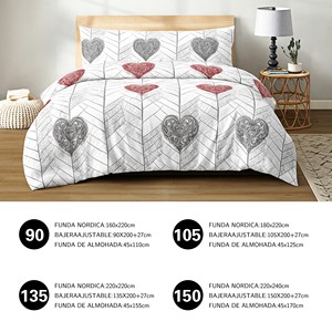 Set copripiumino floreale in poliestere 100% a 3 pezzi con lenzuolo con angoli e federe, biancheria da letto di lusso per la casa - Product Image 5