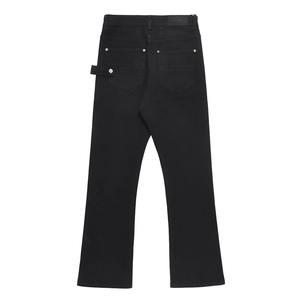 Jeans pour hommes respirants 100% coton personnalisés nouveau Streetwear élégant/pantalon droit décontracté fêtes à rivets lavés de qualité supérieure - Product Image 2
