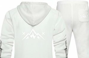 Survêtement d'hiver pour homme, coupe classique, à capuche, uni, longueur intégrale |   Tissu en molleton lourd 100% coton |   Anti-bactérien et respirant | - Product Image 4