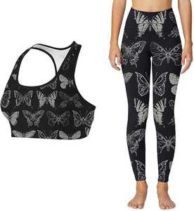 Ensemble de sport deux pièces pour femme, leggings et soutien-gorge personnalisés par sublimation, fournisseur de vêtements de sport et de fitness pour femme - Product Image 2