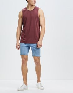 Camiseta sin mangas para hombre de culturismo, mezcla de algodón, chaleco de entrenamiento ligero, camisa sin mangas para playa y verano, chaleco bordado antiencogimiento - Product Image 1