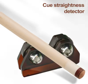 เครื่องตรวจสอบความตรงของไม้คิวบิลเลียด CUEELF รุ่นพรีเมียม สีน้ำตาล ทำจากอะคริลิก สำหรับไม้คิวพูล บิลเลียด สนุ๊กเกอร์ พร้อมลูกกลิ้งตรวจสอบ - Product Image 2