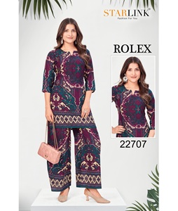 เสื้อผ้าเรยอนสำหรับผู้ใหญ่คอลเลคชั่น CO-ORD สมัยใหม่สุดหรูผ้าพิมพ์ลายเสื้อผ้าปากีสถาน - Product Image 6