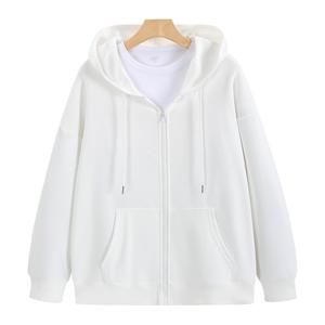 Fashion Outdoor Custom Printing Hoodie French Terry Oversized Silk Screen Printing Zipper up Hoodies - Product Image 1